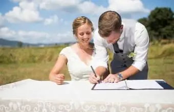 signer l'acte de mariage
