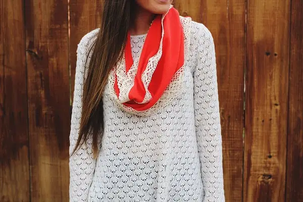 Sciarpa in pizzo fai -da -te - idea regalo