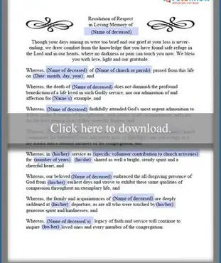 Modèle de résolution de funérailles informelles