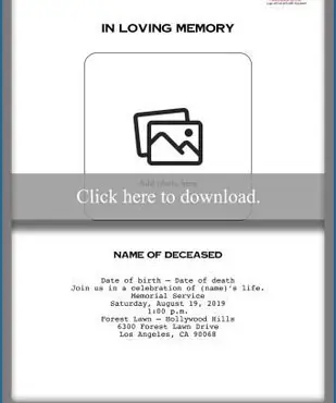 Modèle d'annonce de funérailles