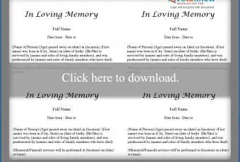 Nécrologie avec modèle de famille