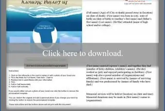 Modèle de notice nécrologique de biographie mariée