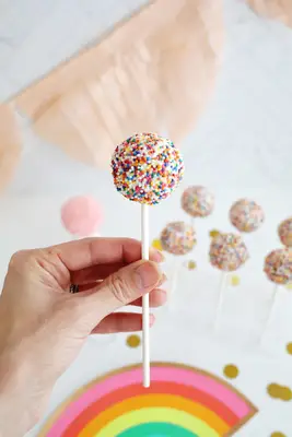 sprinkle birthday cake pop