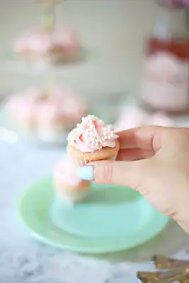 Rosé Champagne Mini Cupcakes
