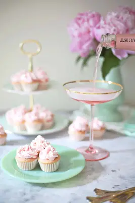 Rosé Champagne Mini Cupcakes