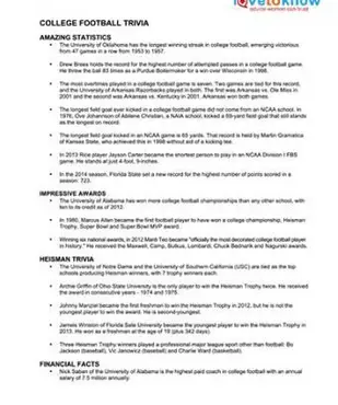 カレッジフットボールトリビア親指