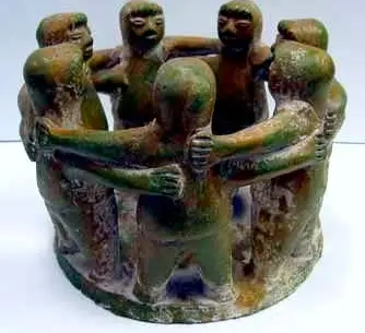 Porta-velas do círculo de amigos