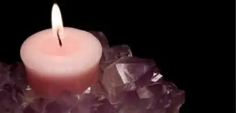 Rosa Kerze Liebeszauber