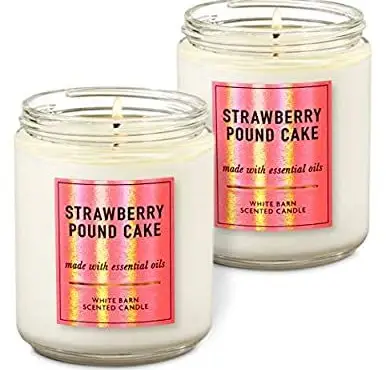 Bath & Body Works Bougie Gâteau quatre-quarts aux fraises