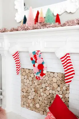 DIY Pom Pom Christmas Stocking