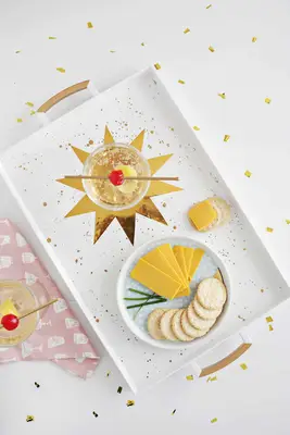 Gold Star Serving Tray (Perfect For New Year