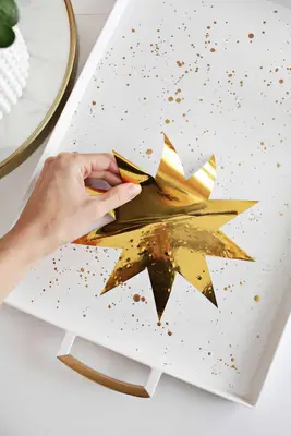 Gold Star Serving Tray (Perfect For New Year