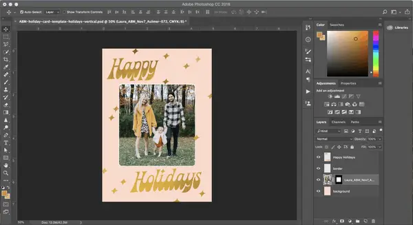 Print Your Own Holiday Cards (Free Template Included!)