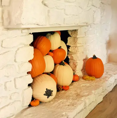 Tips for Filling a Fireplace with Pumpkins