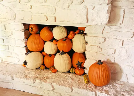 Tips for Filling a Fireplace with Pumpkins