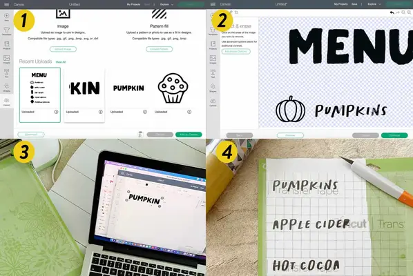 Step by step tutorial on cutting out vinyl with Cricut software. 