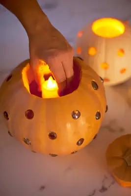 Glass Bead Jack O Lanterns
