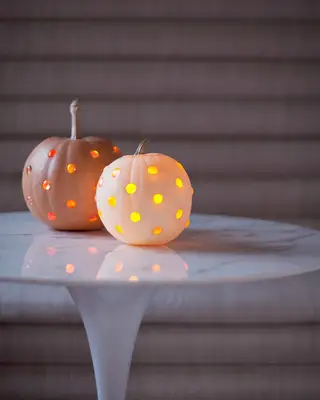 Glass Bead Jack-O-Lanterns 