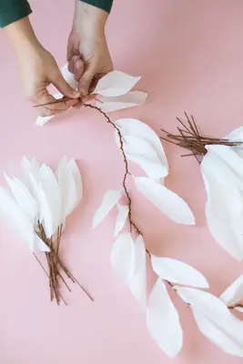 Paper Leaf + Mandarin Garland
