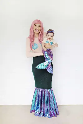 Mother + Daughter Mermaid Costume DIY 