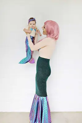 Mother + Daughter Mermaid Costume DIY 