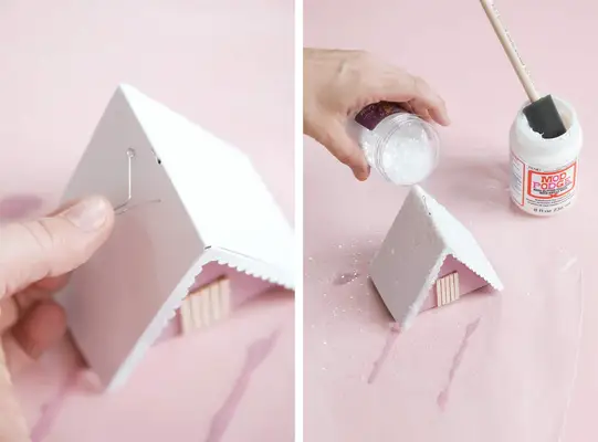 A-Frame Putz House Ornament