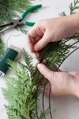 make your own fresh mandarin wreath