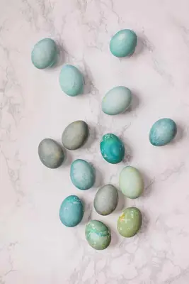 Naturally Dyed Easter Eggs
