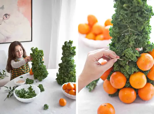 How to Make Clementine Tree Table Centerpieces