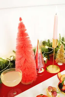 bottle brush christmas tree decor