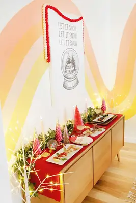crostini appetizers on a holiday decorated table
