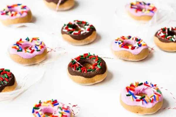 DIY Salt Dough Donut Ornaments