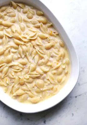 Stuffing Topped Baked Mac & Cheese