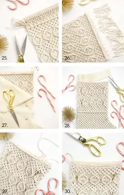 Macrame Christmas Stocking Tutorial