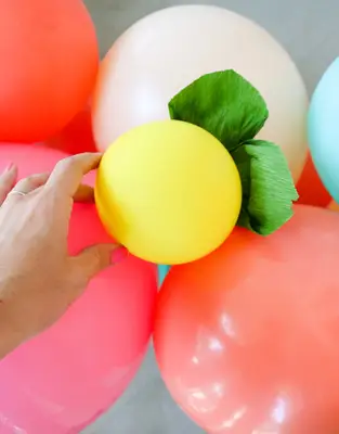 Make a Balloon Garland for your Front Door