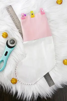 Faux Suede Fringe Stocking DIY