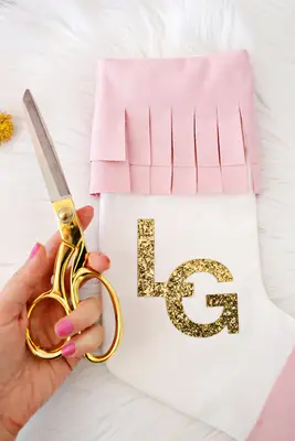 Faux Suede Fringe Stocking DIY