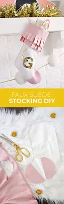 Faux Suede Fringe Stocking DIY