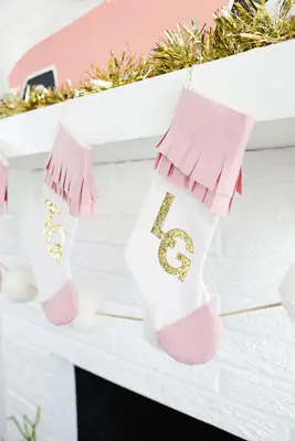 Faux Suede Fringe Stocking DIY