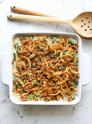 Green Bean Casserole s čerstvými zelenými fazolemi