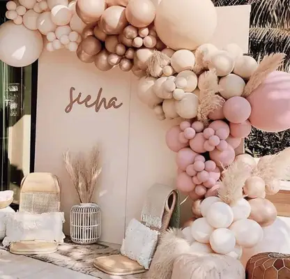 rose balloon garland
