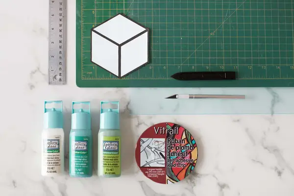 Stained Glass Tumbling Block Ornaments