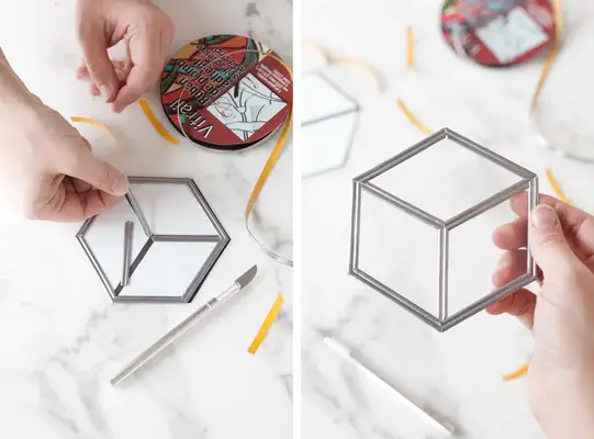 Stained Glass Tumbling Block Ornaments