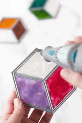 Stained Glass Tumbling Block Ornaments