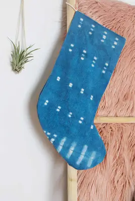 Indigo Christmas Stocking DIY