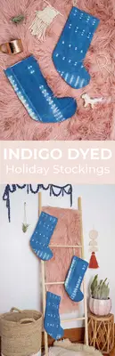 Indigo Christmas Stocking DIY