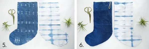 Indigo Christmas Stocking DIY