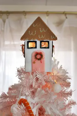 House Christmas Tree Topper DIY