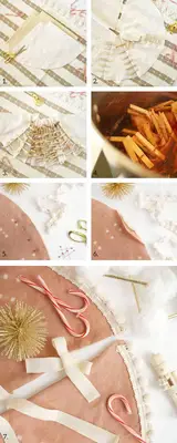 Naturally Dyed Christmas Tree Skirt DIY