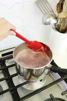 cleaning pot after homemade easy candy apples
